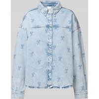 Vero Moda Boxy Fit Jeansbluse mit Motiv-Stitching Modell 'HAYDEN' in Jeansblau, Größe M Vero Moda Boxy Fit Jeansbluse mit Motiv-Stitching Modell 'HAYDEN' in Jeansblau, Größe M von Vero Moda