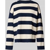 Vero Moda Boxy Fit Strickpullover aus Viskose-Mix Modell 'SILJE' in Marine, Größe S von Vero Moda