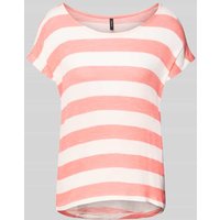 Vero Moda Boxy Fit T-Shirt mit Allover-Muster Modell 'WIDE' in Apricot Melange, Größe M Vero Moda Boxy Fit T-Shirt mit Allover-Muster Modell 'WIDE' in Apricot Melange, Größe M von Vero Moda