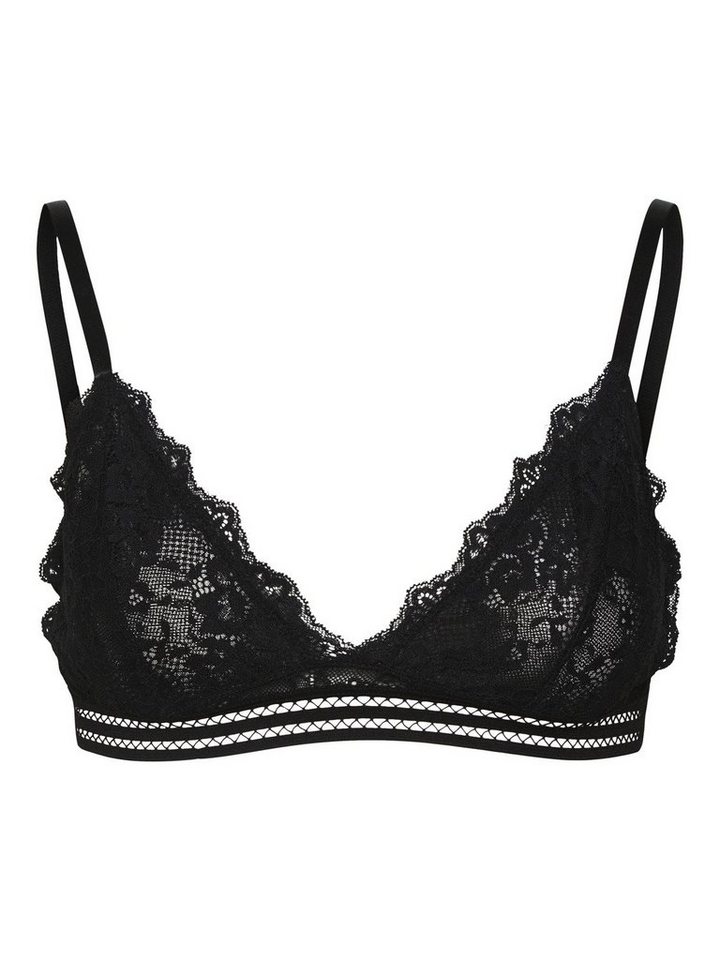 Vero Moda Bustier Spitzen Triangel BH ohne Bügel & Polster Bralette Bustier VMANNA 4330 in Schwarz von Vero Moda