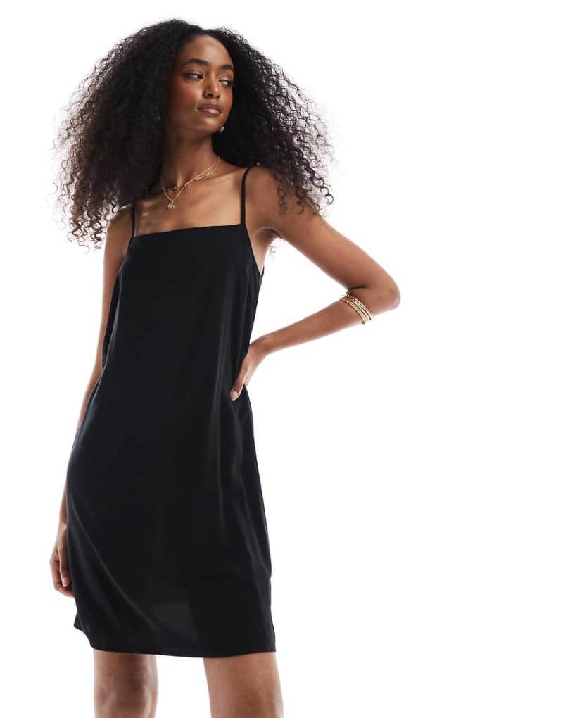 Vero Moda - Camisole-Minikleid in Schwarz mit eckigem Ausschnitt von Vero Moda