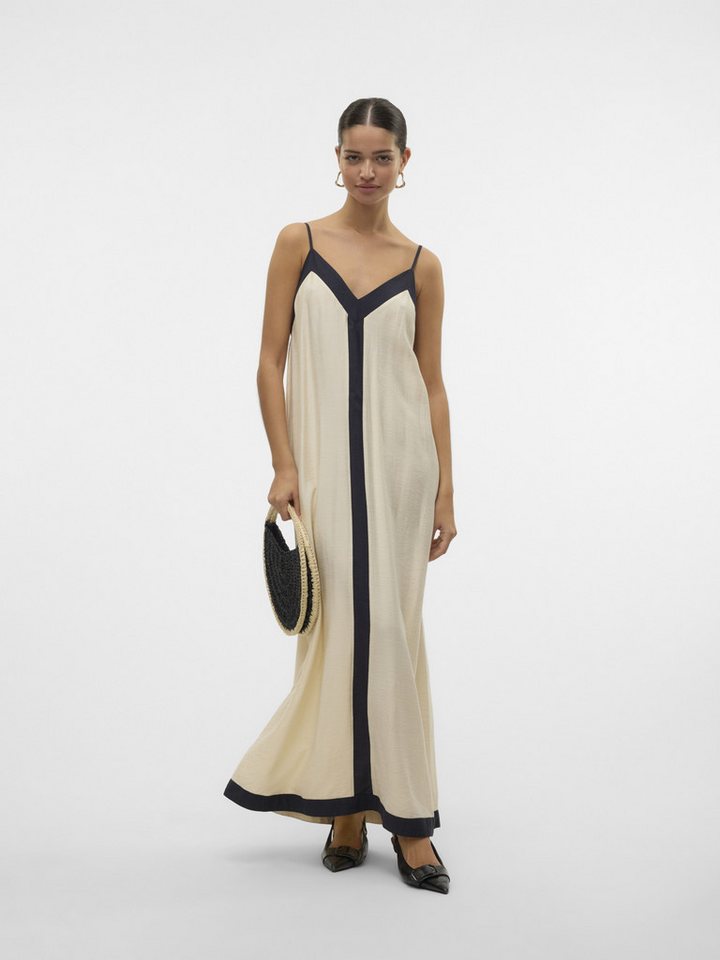 Vero Moda Cocktailkleid VMDENISE SINGLET ANKLE DRESS WVN BT Birch/AWARE EMBROIDERY von Vero Moda