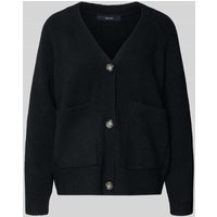 Vero Moda Comfort Fit Strickjacke mit V-Ausschnitt Modell 'BOOM' in Black, Größe M von Vero Moda