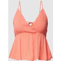 Vero Moda Crop Top aus Viskose mit Smok-Detail Modell 'MENNY' in Apricot, Größe M Vero Moda Crop Top aus Viskose mit Smok-Detail Modell 'MENNY' in Apricot, Größe M von Vero Moda