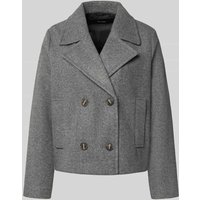 Vero Moda Cropped Trenchcoat mit doppelreihiger Knopfleiste Modell 'VINCEMIA' in Mittelgrau Melange, Größe M von Vero Moda