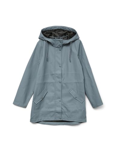 Vero Moda Damen Regenjacke wasserabweisender Parka mit Kapuze VMMalou 10266982 Stormy Weather XXL von Vero Moda
