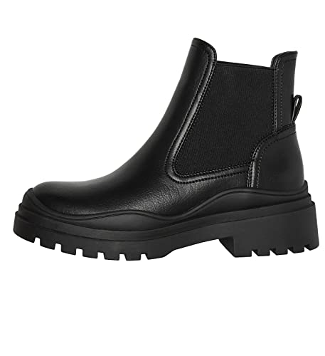 VERO MODA Damen Schuhe Chelsea-Boots VMBoat mit dicker Sohle 10276065 black 36 von VERO MODA