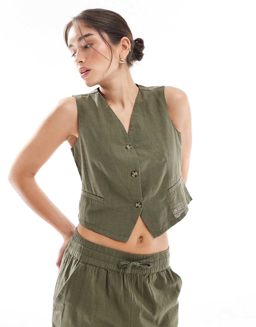 Vero Moda - Elegante Weste in Kalamata-Grün, Kombiteil Vero Moda - Elegante Weste in Kalamata-Grün, Kombiteil von Vero Moda