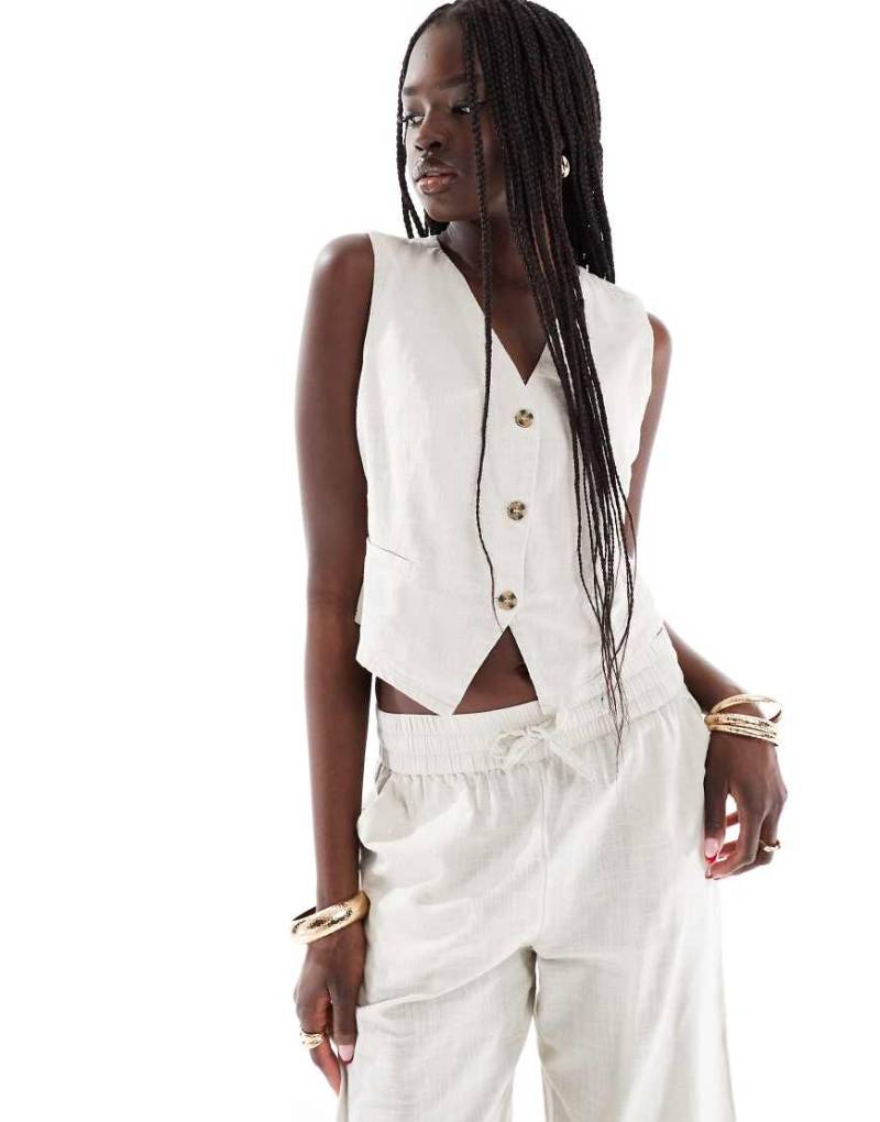 Vero Moda - Elegante Weste in Steinbeige, Kombiteil-Neutral von Vero Moda