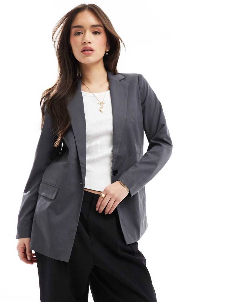 Vero Moda - Eleganter Blazer in Grau mit schmalem Schnitt, Kombiteil von Vero Moda