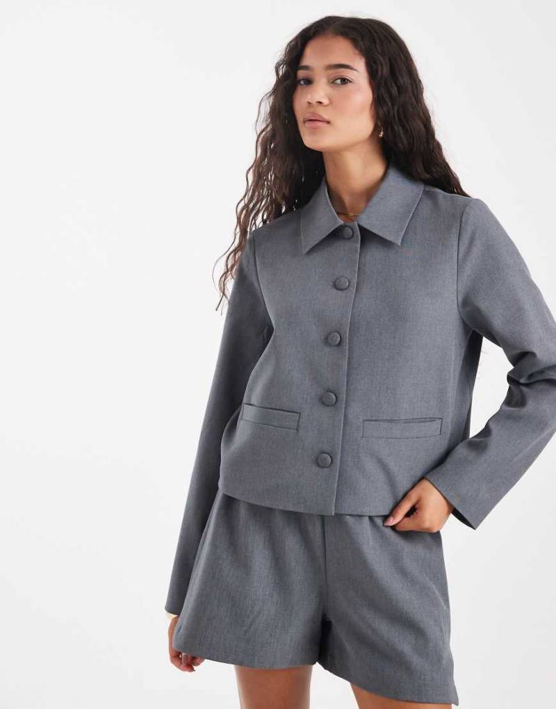 Vero Moda - Eleganter Blazer in grau meliert, Kombiteil von Vero Moda