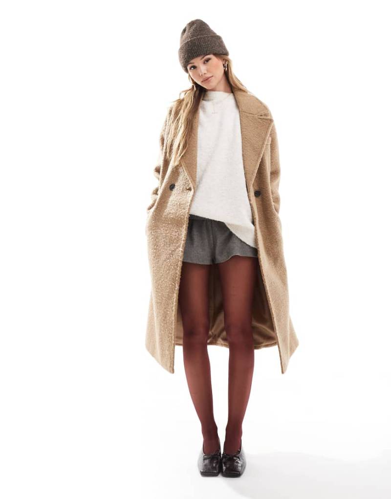Vero Moda - Eleganter Mantel in Camel mit abfallender Schulterpartie-Neutral von Vero Moda