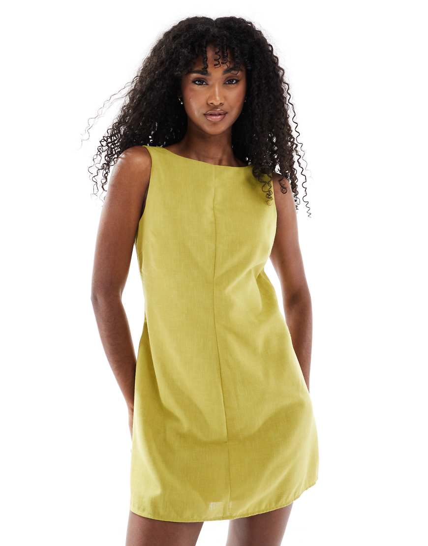 Vero Moda - Elegantes Minikleid in Chartreuse-Gelb mit Rückenausschnitt-Grün von Vero Moda