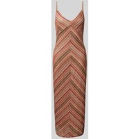 Vero Moda Figurbetontes Maxikleid mit feinem Lockstrickmuster Modell DEMI' in Hellbraun, Größe L von Vero Moda