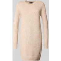 Vero Moda Figurumspielendes Strickkleid mit Rundhalsausschnitt Modell 'DOFFY' in Sand, Größe M von Vero Moda