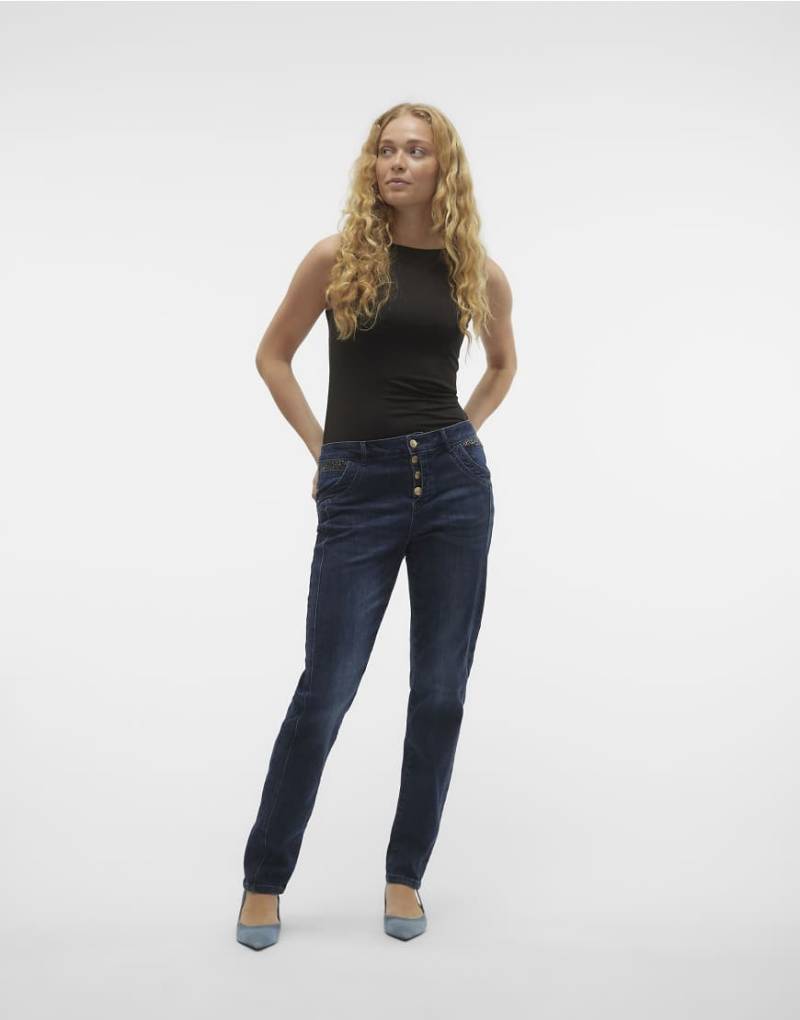 Vero Moda - Gerade geschnittene Jeans aus mittelblauem Denim von Vero Moda