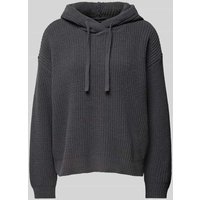 Vero Moda Regular Fit Strickpullover mit Kapuze Modell 'NEAT' in Anthrazit Melange, Größe L von Vero Moda