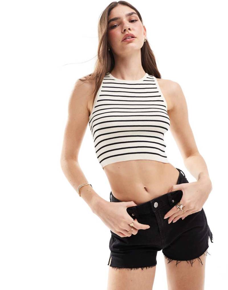 Vero Moda - Gestreiftes Trägertop in Schwarz-Weiß von Vero Moda
