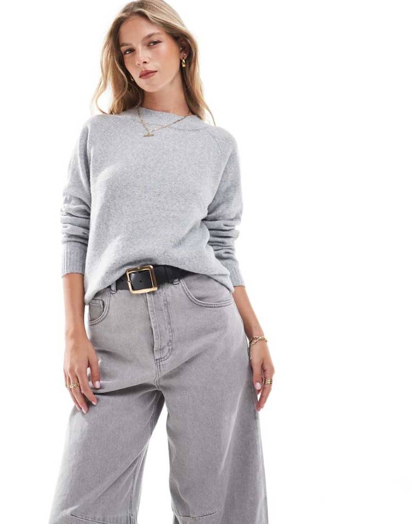 Vero Moda - Hellgrauer Pullover mit Rundhalsausschnitt von Vero Moda