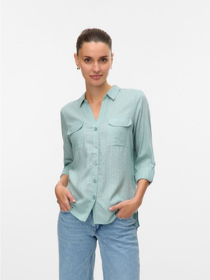 Vero Moda Hemdbluse VMBUMPY LS GLITTER SHIRT WVN GA NOOS mit Glitzereffekt Vero Moda Hemdbluse VMBUMPY LS GLITTER SHIRT WVN GA NOOS mit Glitzereffekt von Vero Moda