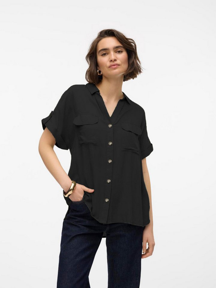 Vero Moda Kurzarmbluse VMBUMPY S/S SHIRT WVN GA NOOS Viskose, regular fit von Vero Moda