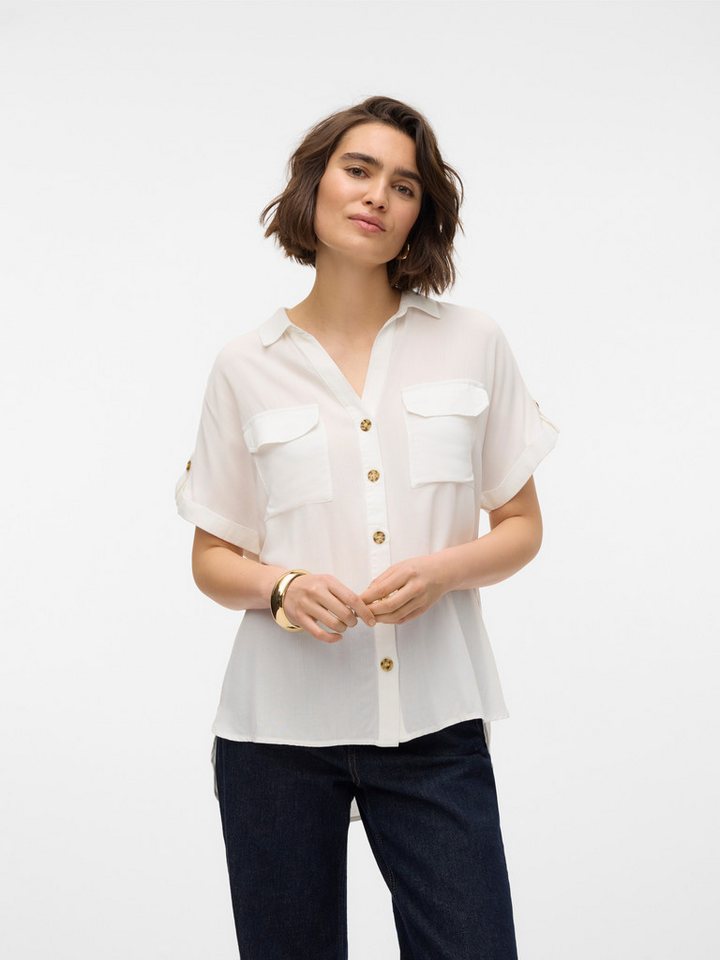 Vero Moda Kurzarmbluse VMBUMPY S/S SHIRT WVN GA NOOS Viskose, regular fit von Vero Moda