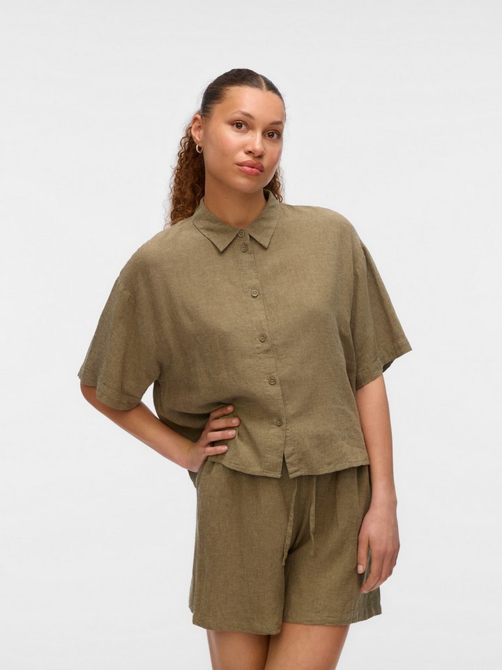 Vero Moda Hemdbluse VMLINN LINEN 2/4 SHORT SHIRT WVN NOOS von Vero Moda