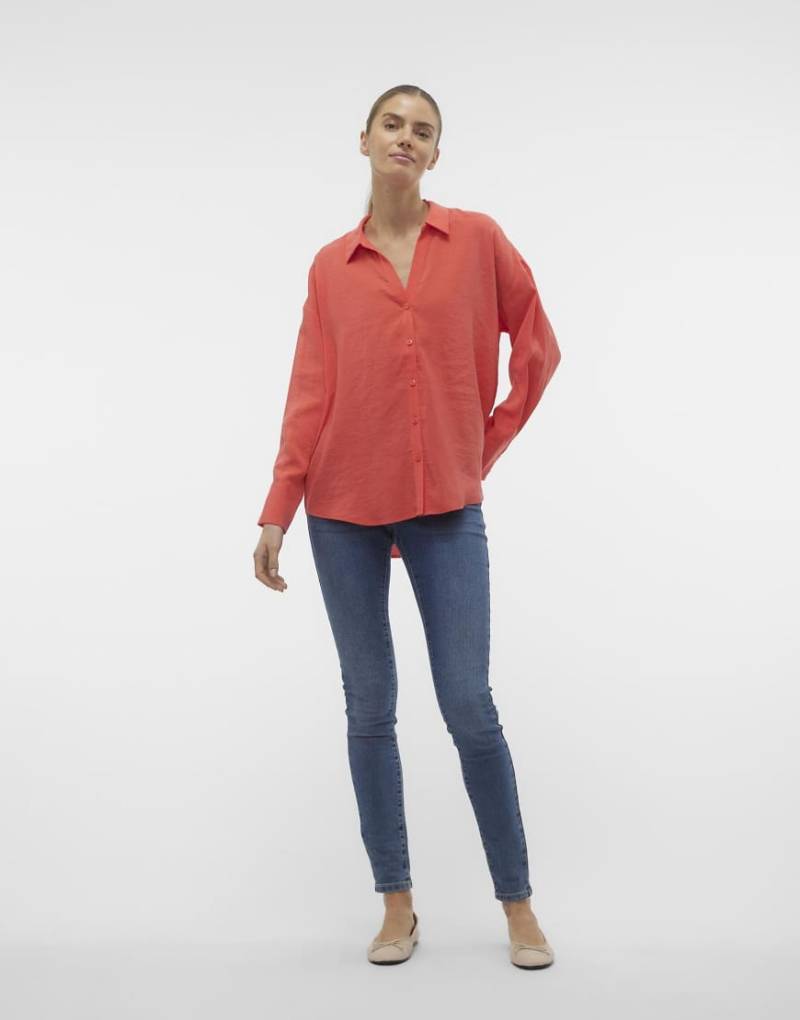 Vero Moda - Hemdbluse in Cayennepfeffer-Orange von Vero Moda