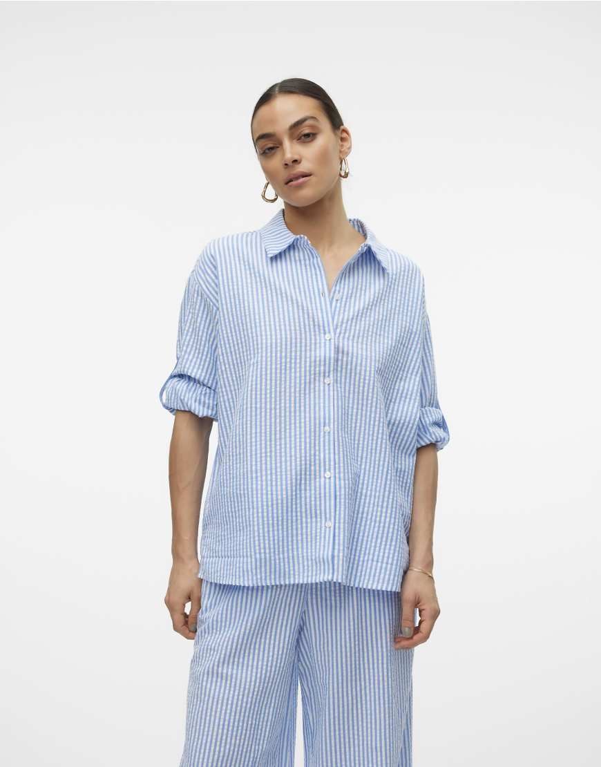 Vero Moda - Hemdbluse in Vista-Blau Vero Moda - Hemdbluse in Vista-Blau von Vero Moda