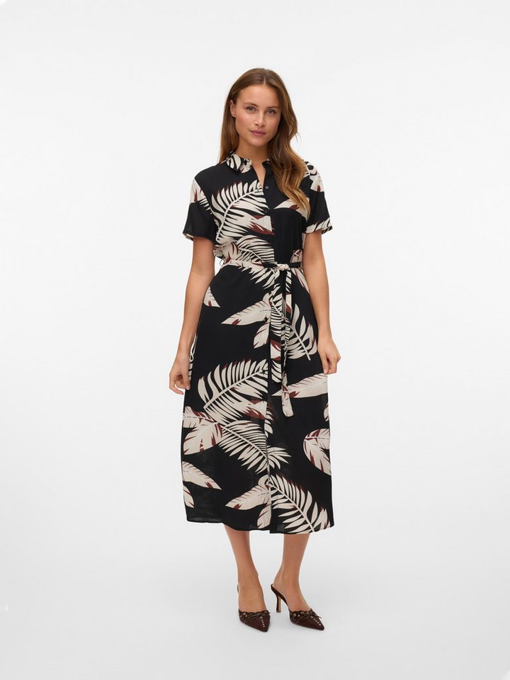 Vero Moda Hemdblusenkleid VMEASY JOY S/S LONG SHIRT DRESS WVN GA Sommerkleid von Vero Moda