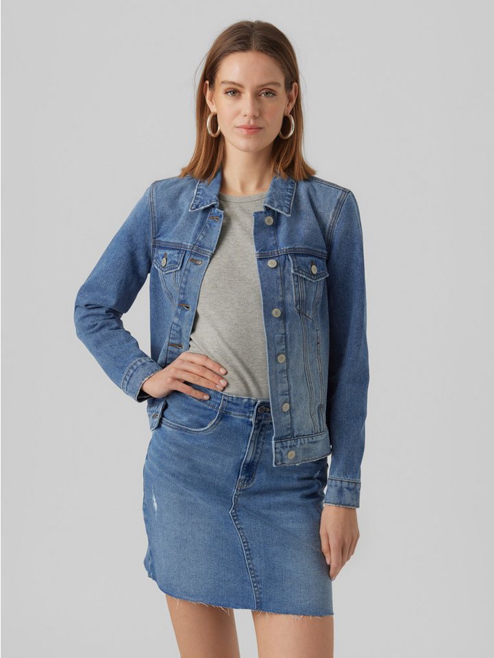 Vero Moda Jeansjacke VMZORICA LS DENIM JACKET MIX NOOS mit leichten Destroyed Effekten von Vero Moda