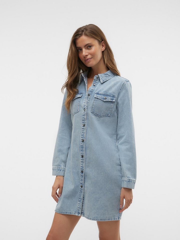 Vero Moda Jeanskleid VMJENNIE LS SHORT DENIM DRESS GA NOOS von Vero Moda