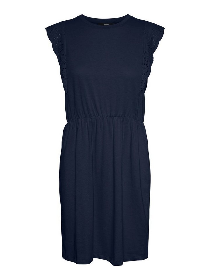 Vero Moda Sommerkleid (1-tlg) Lochmuster, Drapiert/gerafft, Stickerei von Vero Moda