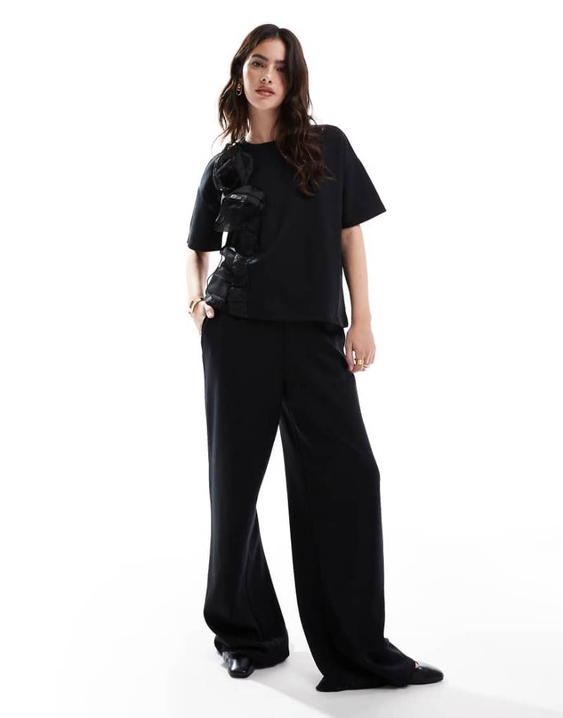 Vero Moda - Jogginghose in Schwarz mit weitem Schnitt und hohem Bund, Kombiteil von Vero Moda