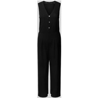 Vero Moda Jumpsuit mit kurzer Knopfleiste Modell 'MYMILO' in Black, Größe M von Vero Moda