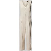 Vero Moda Jumpsuit mit kurzer Knopfleiste Modell 'MYMILO' in Taupe, Größe L von Vero Moda