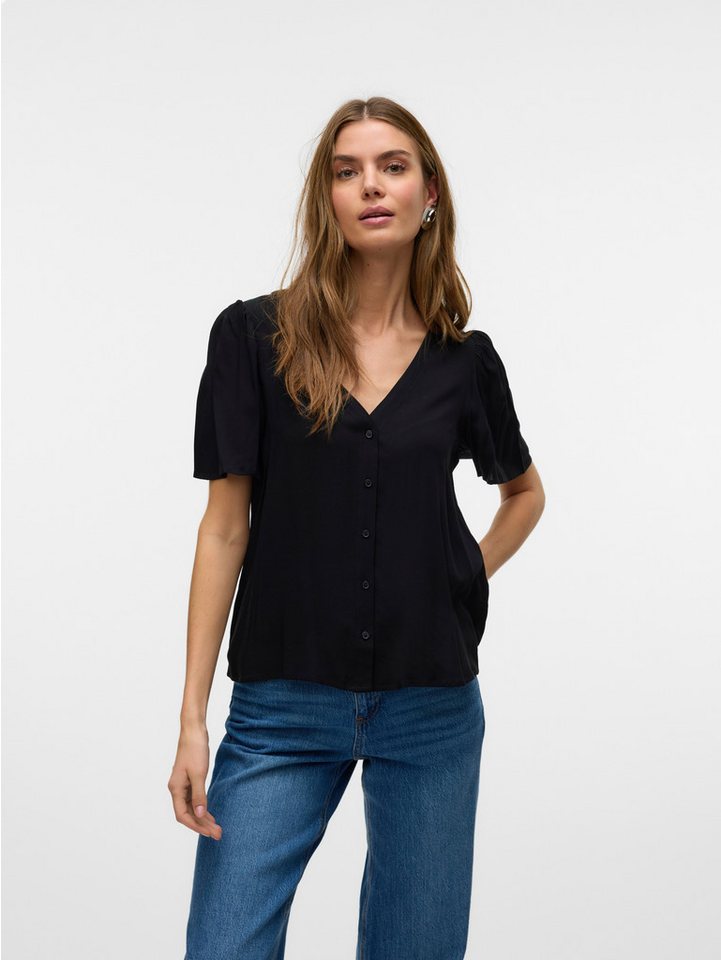 Vero Moda Kurzarmbluse VMALBA SS V-NECK SHIRT WVN GA von Vero Moda