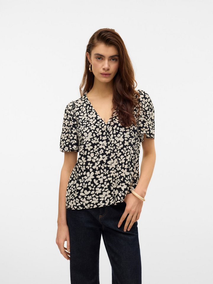 Vero Moda Kurzarmbluse VMALBA SS V-NECK SHIRT WVN GA von Vero Moda