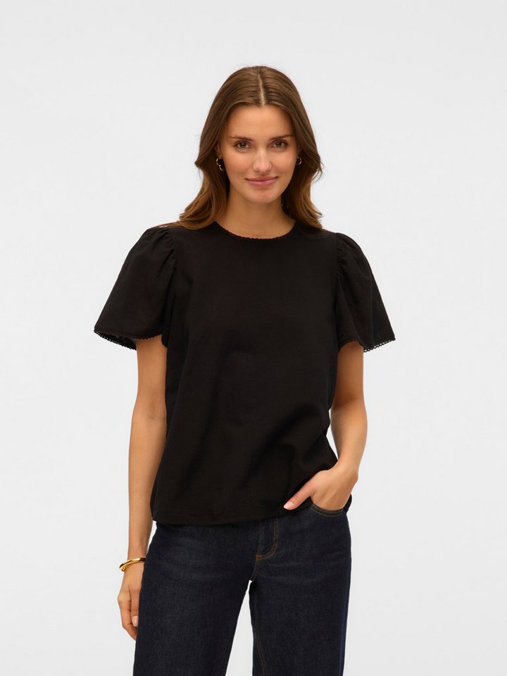 Vero Moda Kurzarmbluse VMPRETTY SS TOP WVN GA NOOS von Vero Moda