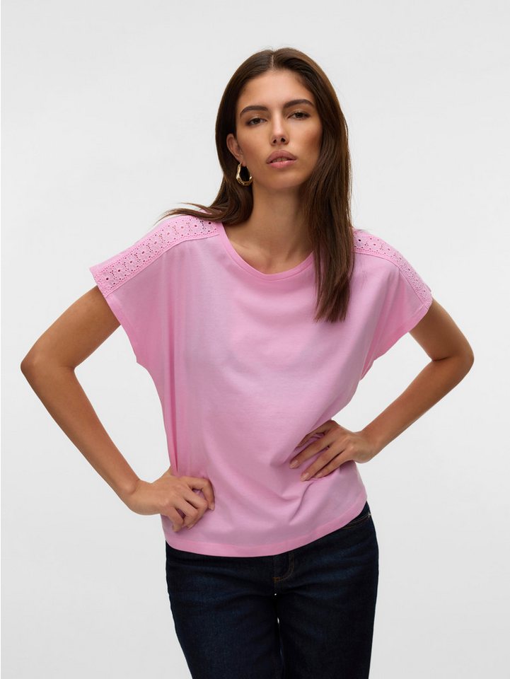 Vero Moda Kurzarmshirt VMEMMY SS LACE TAPE TOP JRS GA NOOS von Vero Moda