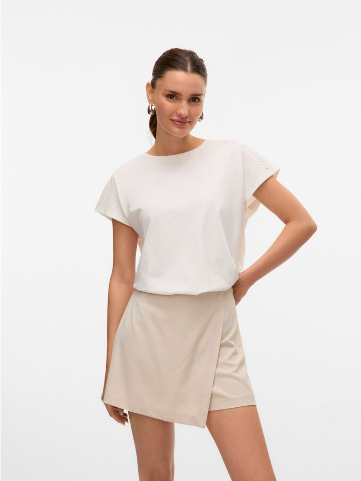 Vero Moda Kurzarmshirt VMEMMY SS LACE TAPE TOP JRS GA NOOS von Vero Moda