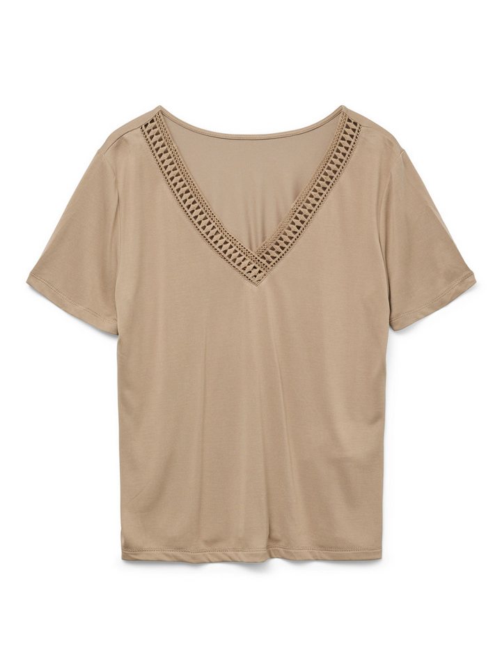Vero Moda Kurzarmshirt VMSAVANNAH LACE 2-WAY SS TOP JRS von Vero Moda