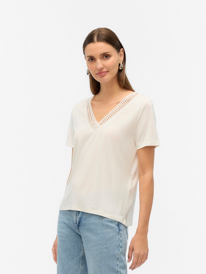 Vero Moda Kurzarmshirt VMSAVANNAH LACE 2-WAY SS TOP JRS von Vero Moda