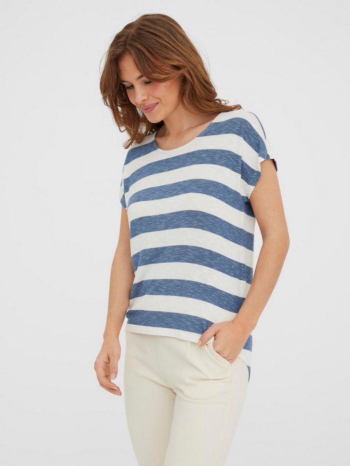 Vero Moda Kurzarmshirt VMWIDE STRIPE SL TOP GA JRS NOOS Viskosemischung von Vero Moda