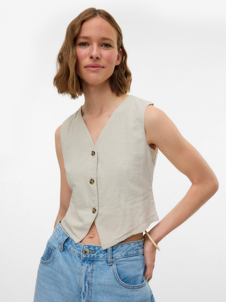 Vero Moda Kurzweste VMCAIA SL VEST WVN NOOS von Vero Moda
