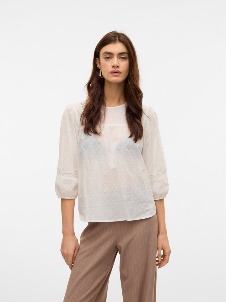 Vero Moda Langarmbluse VMTRINE 3/4 LACE TOP WVN GA NOOS von Vero Moda