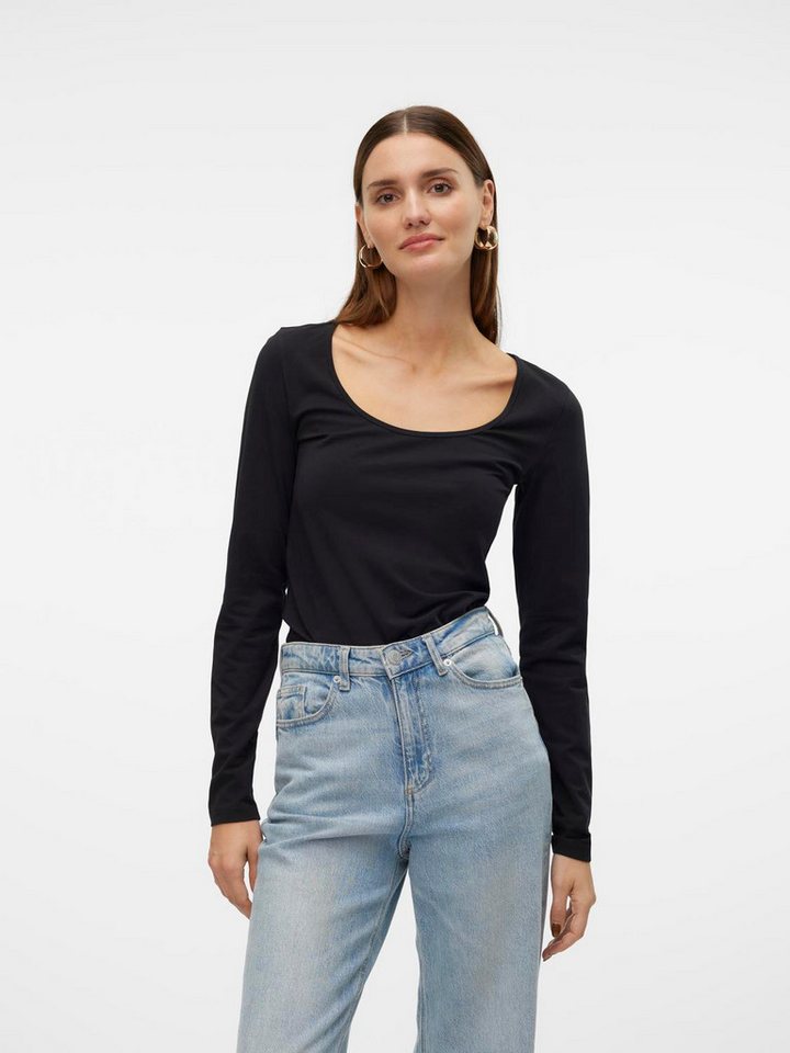 Vero Moda Langarmshirt VMLULU LS U-NECK TOP JRS GA NOOS von Vero Moda
