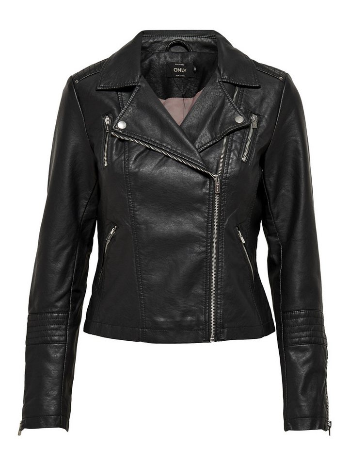 JDY Langjacke ONLGEMMA FAUX LEATHER BIKER OTW NOO von JDY