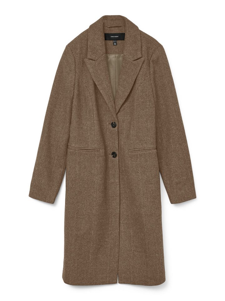 Vero Moda Langmantel VMBLAZA HERINGBONE LONG WOOL COAT GA BOO von Vero Moda
