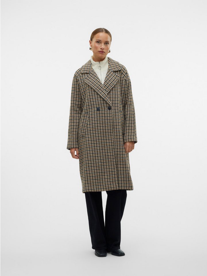 Vero Moda Langmantel VMHANNAH LONG WOOL CHECK COAT GA BOO von Vero Moda